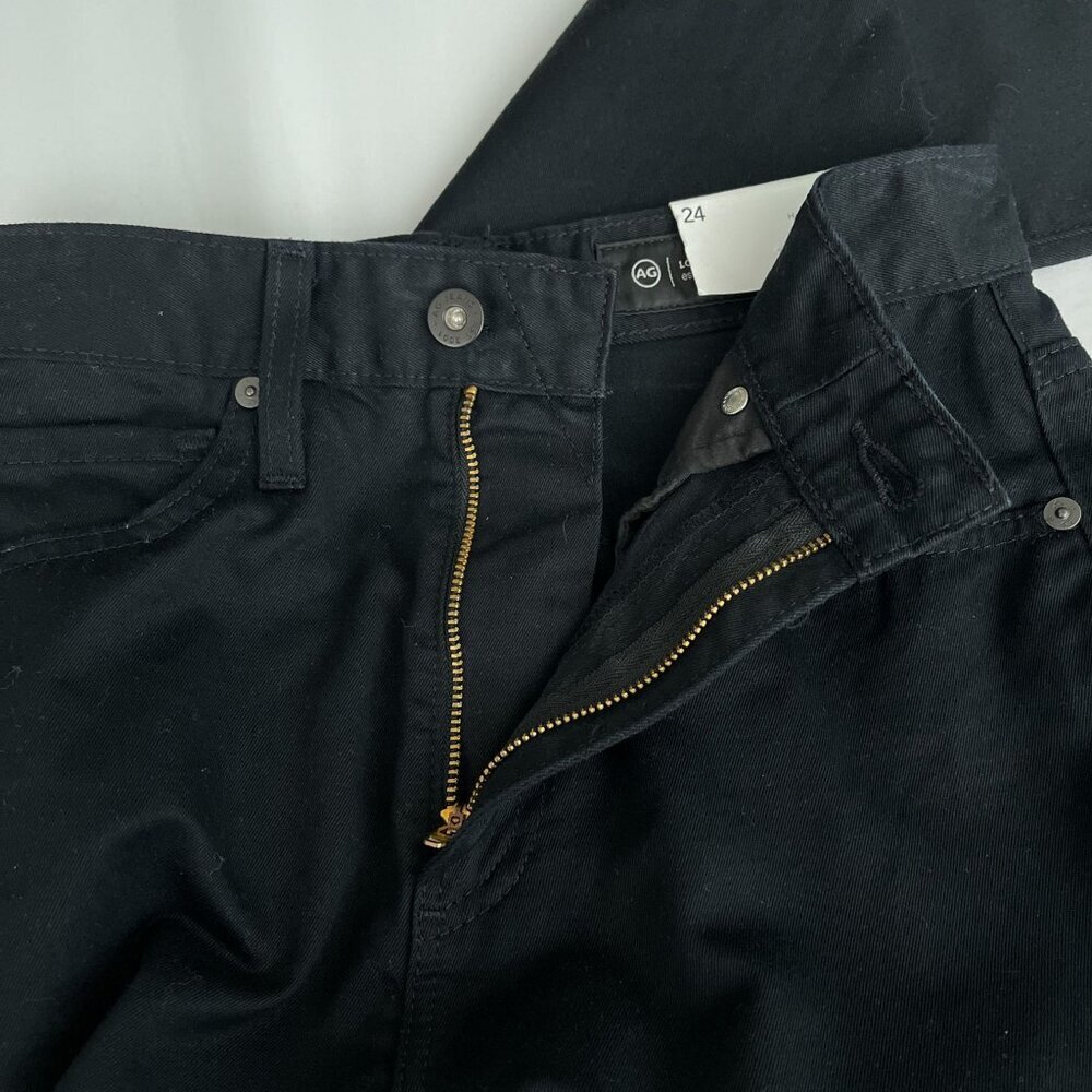 AG Adriano Goldschmied Kora High-Rise Wide Leg Black Denim Jeans Women 24 NWT - Picture 9 of 16
